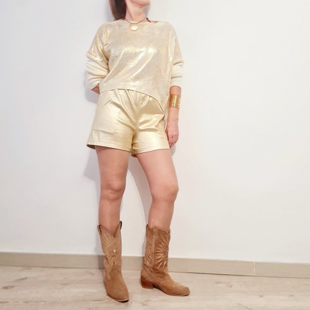 Pantalón metalizado
