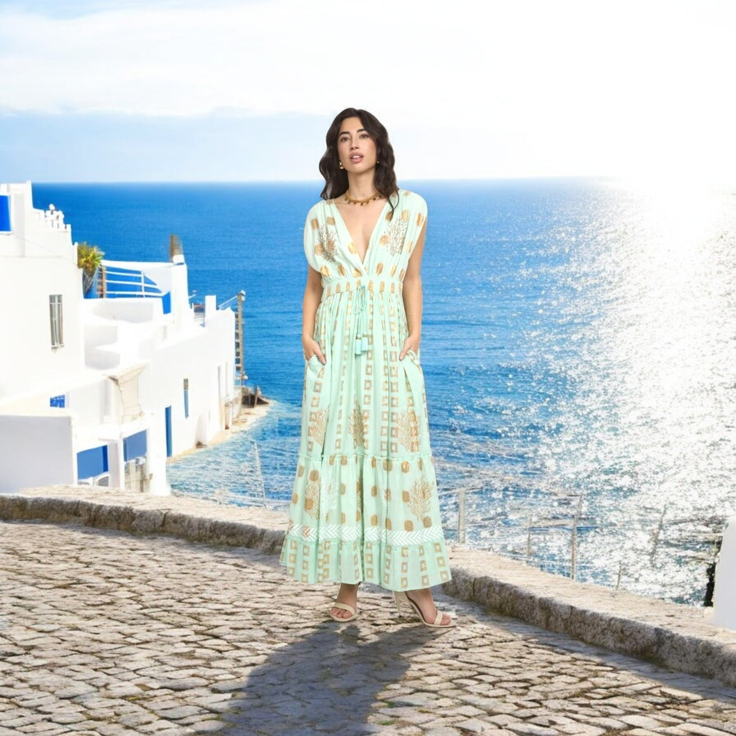 Vestido Agua-Oro